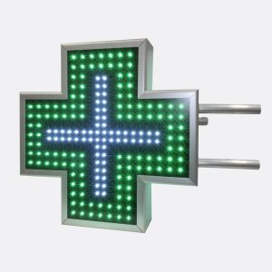 cruce farmacie verde leduri animate 50x50cm