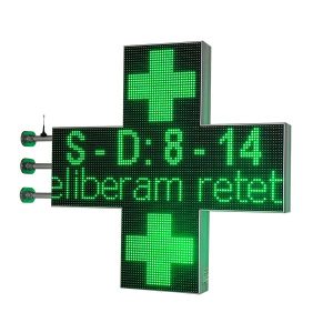 cruce farmacie verde p10led.ro led programabila 96x96cm exterior