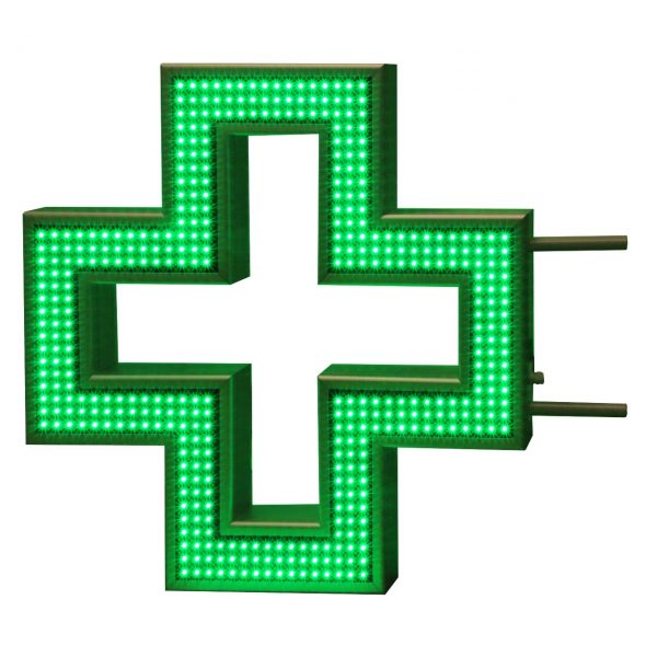 cruce-farmacie-verde-leduri-animate-naked-farmacie-90x90cm