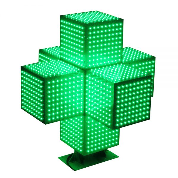 cruce farmacie verde 80x80x80cm luminoasa exterior