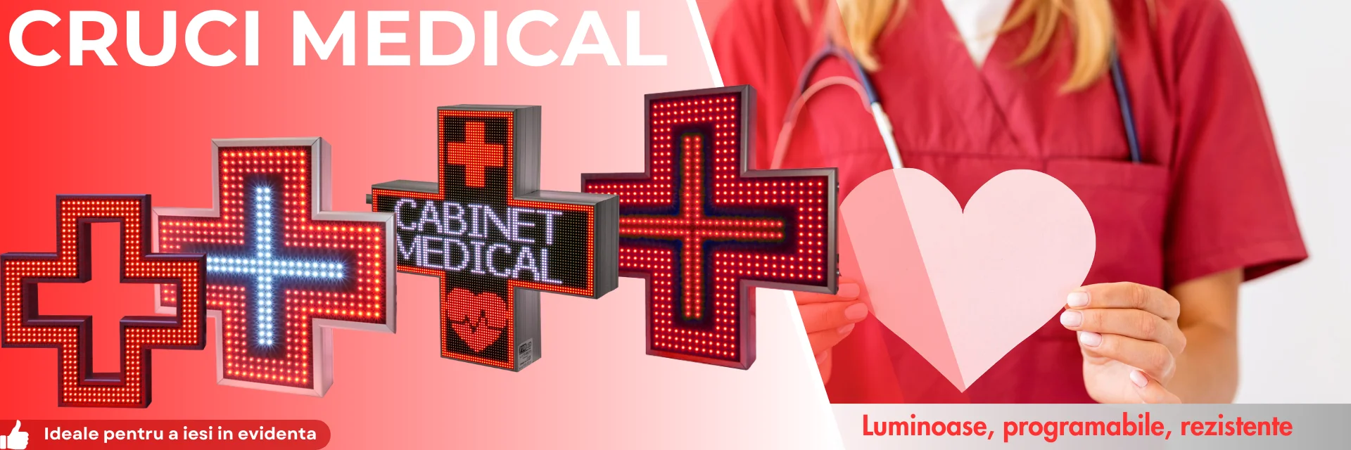 medic_cruce_exterior_led_color_rgb_rosie_spital_clinica_policlinica