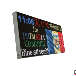 panou informativ pentru primarie afisaj led banner primarie color exterior
