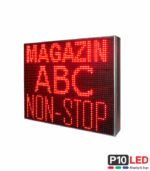 panou reclama led programabil rosu 3 randuri text vizibil 100m pentru vitrina magazin