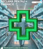 cruce farmacie dubla fata 90x90 prindere in consola