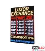Panou Afisaj LED Exchange 144x96 cm P5 RGB pentru Schimb Valutar – afisaj frontal