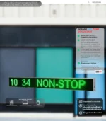 Afisaj electronic slim, text personalizabil, pentru reclame luminoase in zone cu spatiu vertical limitat