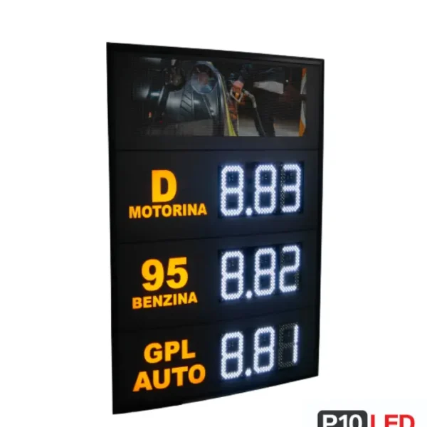panou pret combustibil benzinarie cu afisaj led