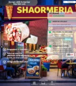 reclama led shaormerie doner kebab 96x160 cm