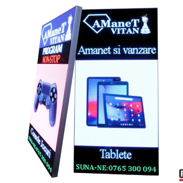 Reclama AMANET Panou Afisaj LED 192×96cm