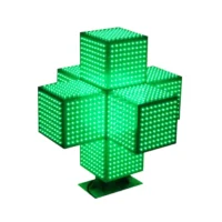 semn volumetric LED farmacie verde 3D