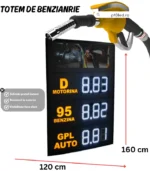 totem benzinarie preturi carburant led 160x120 cm