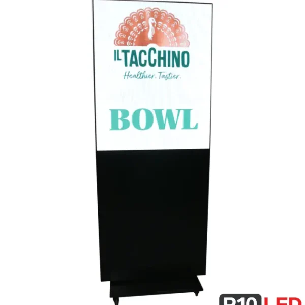 afisaj meniu digital fast food pe totem led