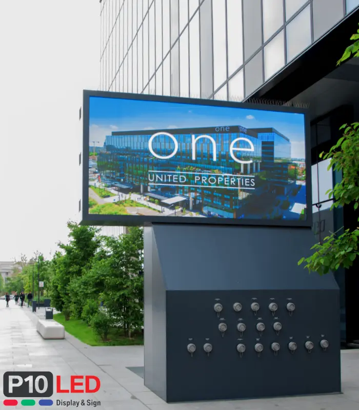 ecran led exterior pentru dezvoltatori imobiliari la ansamblu rezidential modern