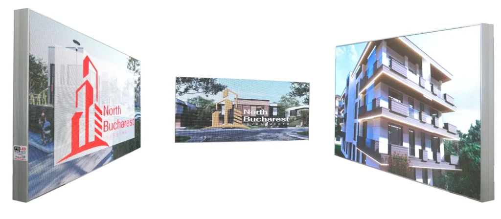 ecran led p3 exterior randare 3D proiect rezidential premium
