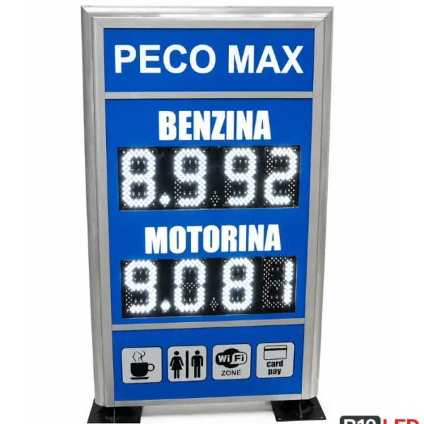 panou pret benzina motorina led pentru benzinarie