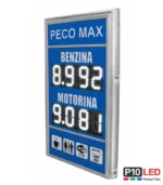 totem benzinarie led vedere laterala din aluminiu eloxat