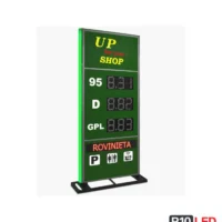 totem preturi benzinarie led pentru benzina motorina si gpl vedere frontala