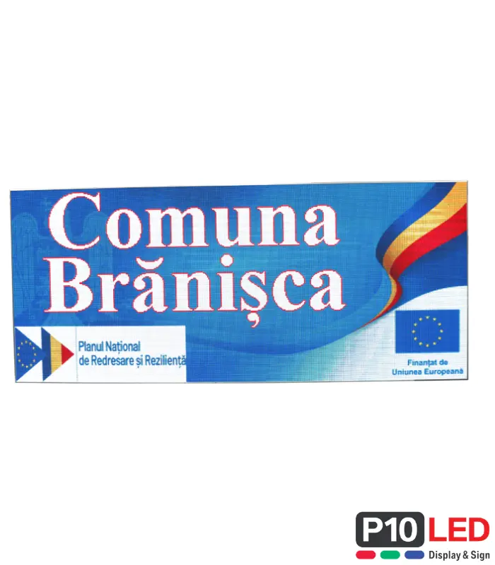 ecran informativ primarie p3 112x256 cm vedere frontala