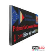 ecran led primarie p3 112x256 cm vedere laterala cu continut activ