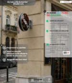 reclama led pentru cafenea montata pe fatada unui coffee shop