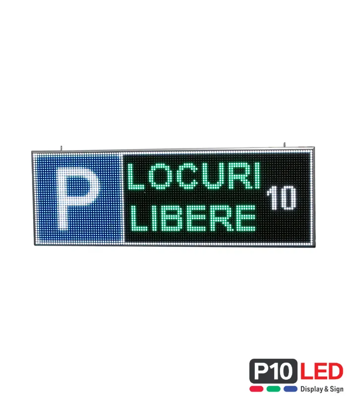 afisaj led locuri libere parcare vedere frontala