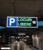 indicator led locuri libere parcare montaj suspendat interior
