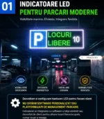 indicator led pentru parcari moderne cu afisare locuri libere