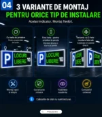 variante de montaj pentru indicator led locuri libere parcare
